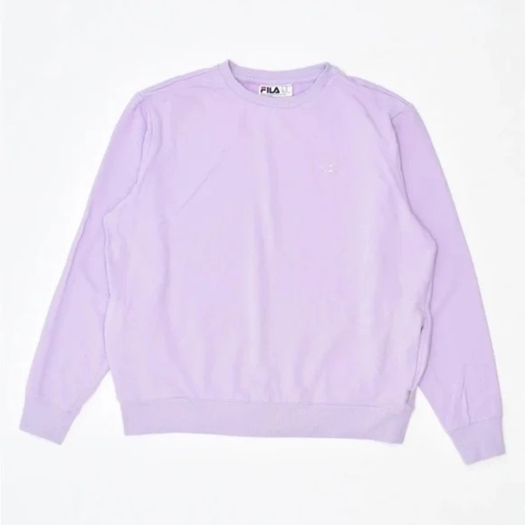 ⚡️2/$25⚡️Fila Women's Lilac Purple Crew Neck Cotton Sweater Hidden Pockets | M/L - Picture 2 of 12